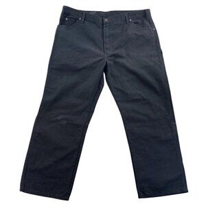 Dickies Mens Work Pants Size 42x30 Straight Leg Relaxed Black Workwear Classic